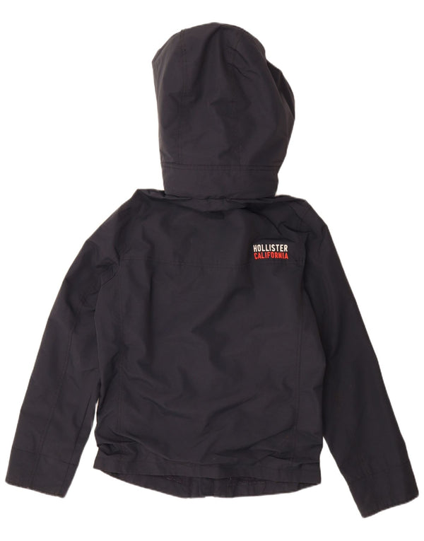 Hollister Chaqueta impermeable con capucha para niños 13-14 años Small Azul marino Poliéster