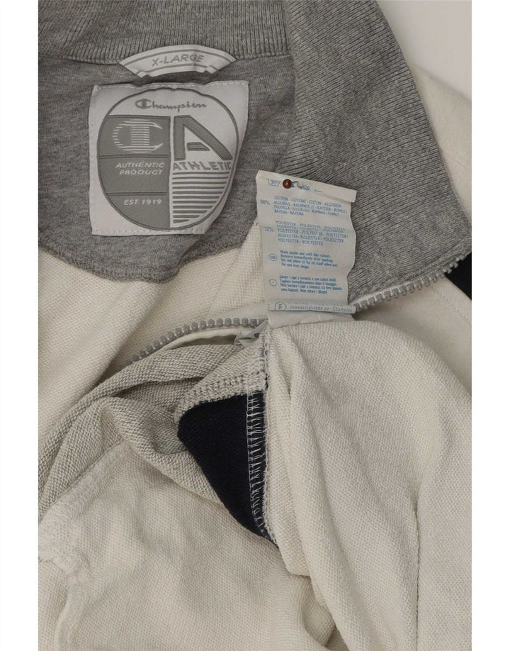 Champion Chaqueta De Chándal Para Hombre XL Blanco Colorblock Algodón