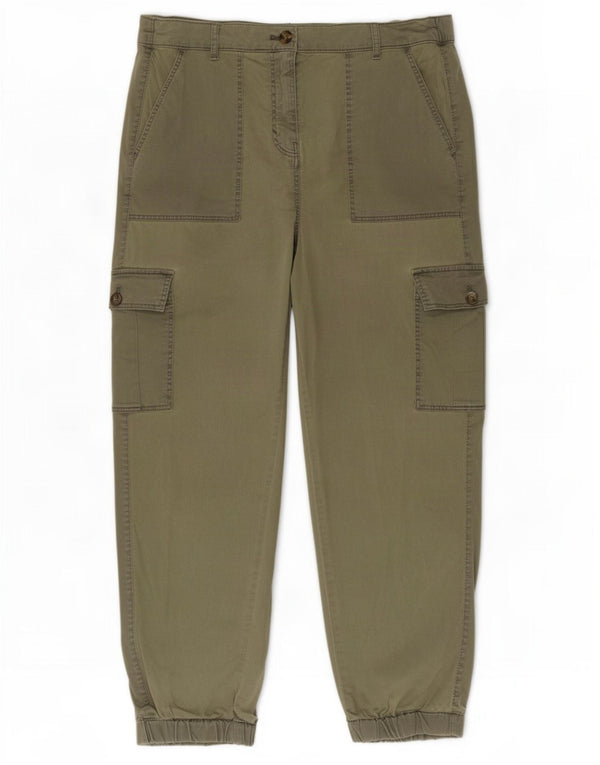 Marks & Spencer Pantalones tipo joggers cargo para mujer UK 12 Medium W30 L26 Caqui