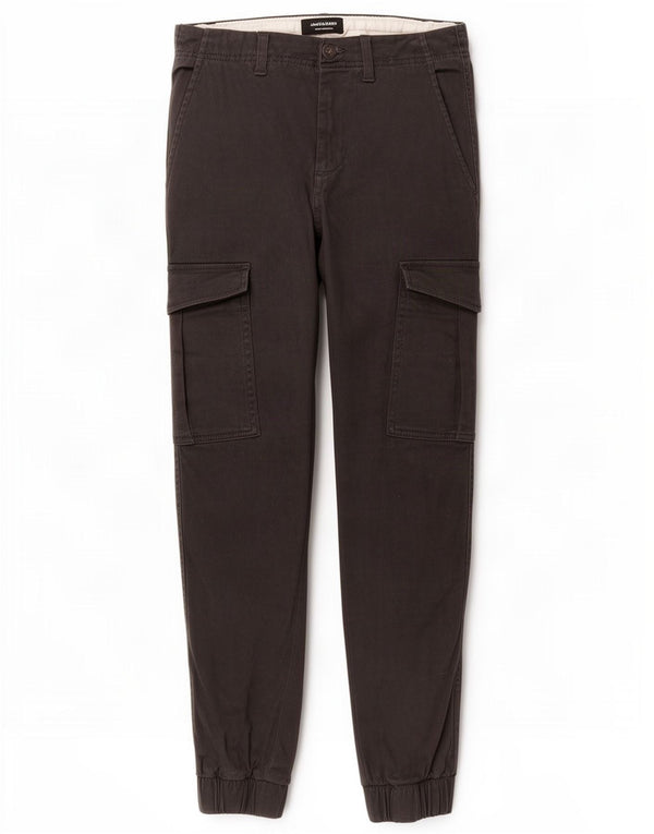 Jack & Jones Mens Joggers Cargo Pantalones W28 L29 Algodón Gris