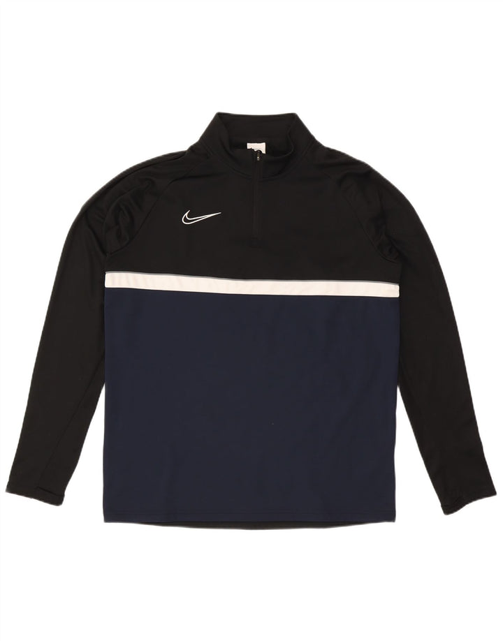 Nike Dri Fit - Chándal con cremallera y cuello para hombre, talla grande, color negro