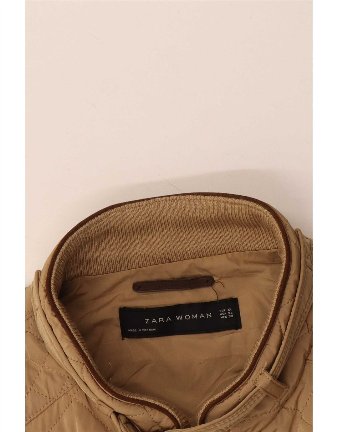 Zara Mujer Chaleco Acolchado ES 40 XL Beige