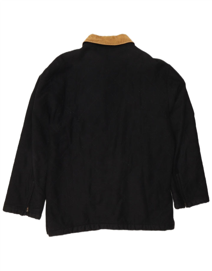 Trussardi Chaqueta acolchada para hombre UK 38 Medium Viscosa negra