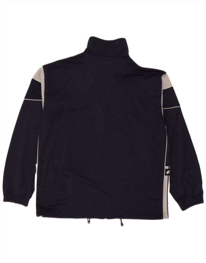 Lotto Hombre Chándal Top Chaqueta XL Azul Marino Colorblock Poliéster