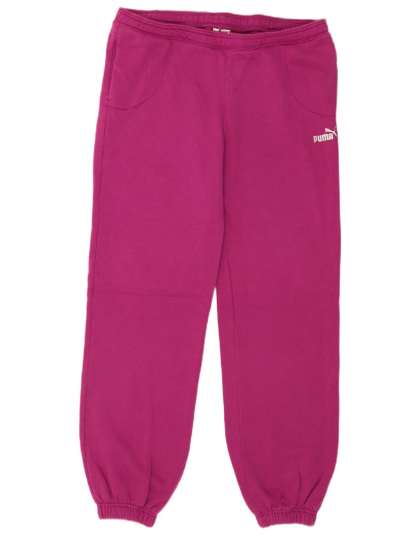 Puma Womens Tracksuit Trousers Joggers UK 18 XL Pink Cotton Sports