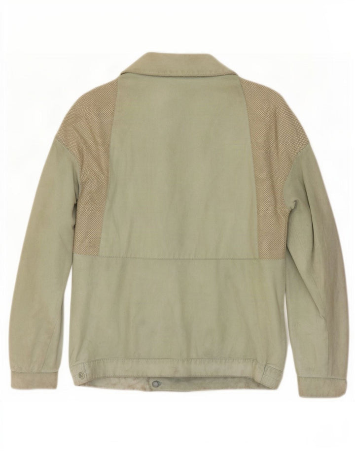 Chaqueta de ante vintage para mujer IT 44 Cuero verde medio