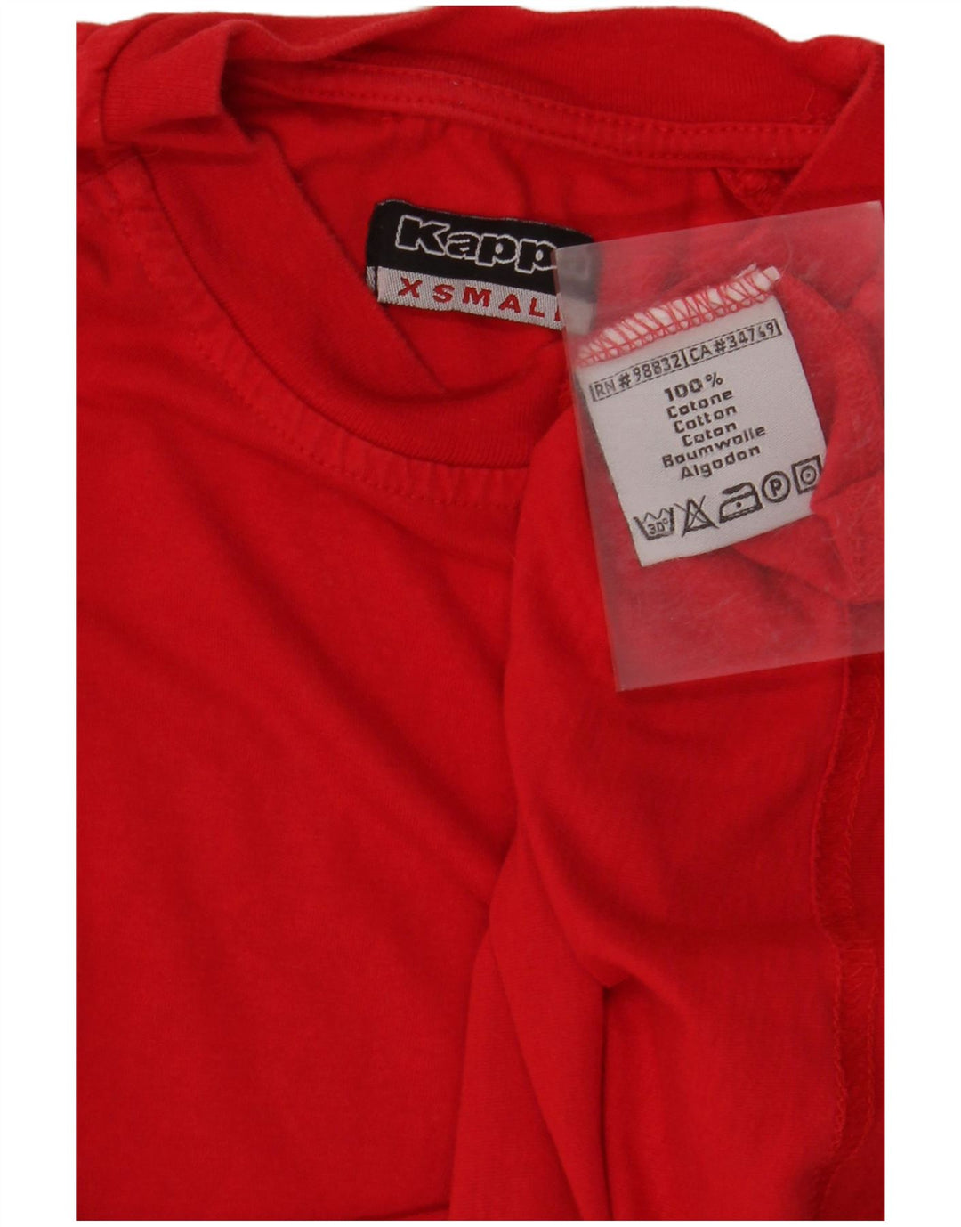 KAPPA Camiseta gráfica para hombre Top XS Algodón rojo