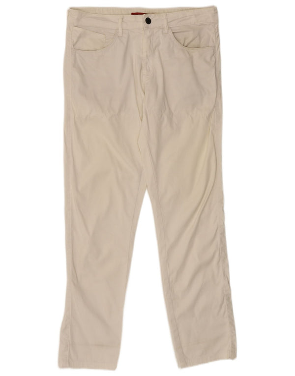 Zara Hombre Pantalones Casuales Slim EU 40 Medium W31 L29 Blanco