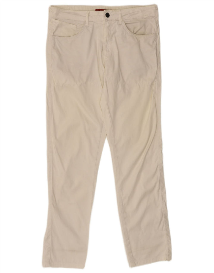 Zara Hombre Pantalones Casuales Slim EU 40 Medium W31 L29 Blanco
