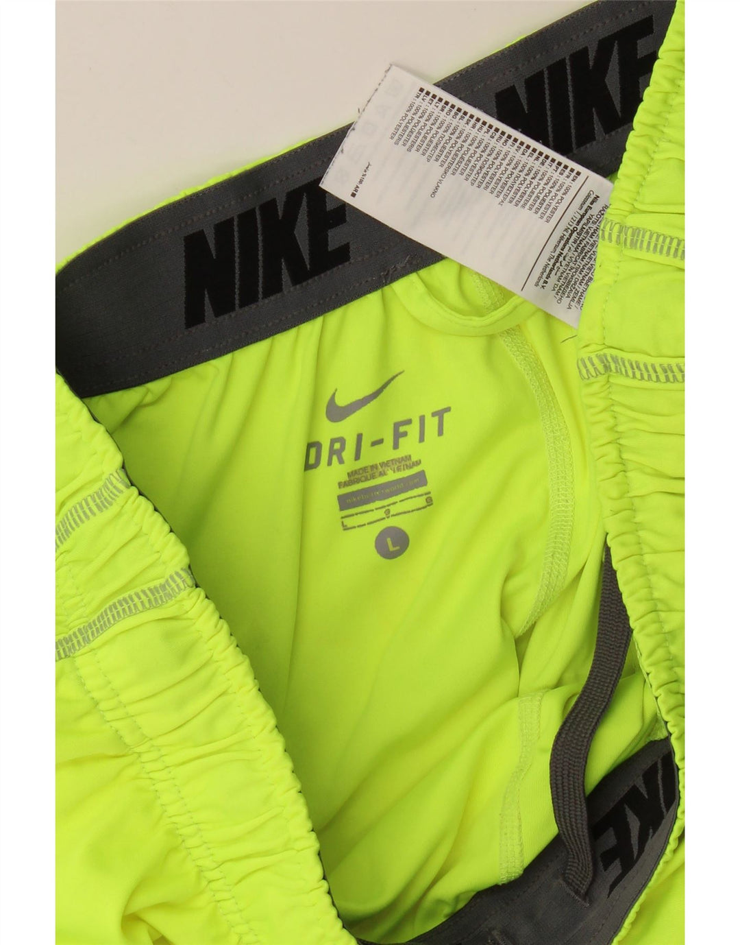 Nike - Pantalones cortos deportivos Dri Fit para hombre, poliéster verde grande