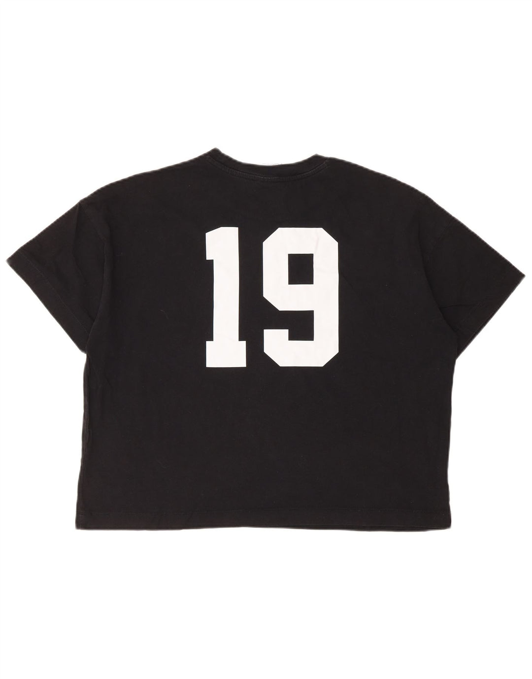 CHAMPION Camiseta corta con gráfico extragrande para mujer UK 10 Small Black