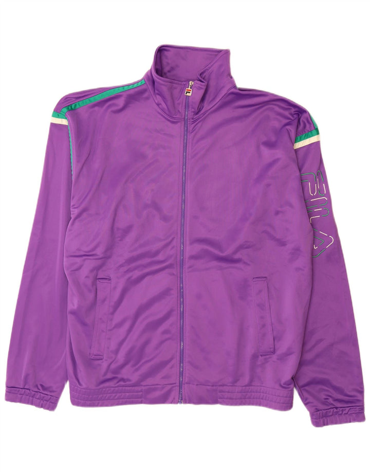 Fila Mens Graphic Chándal Top Chaqueta IT 56 2XL Poliéster Púrpura