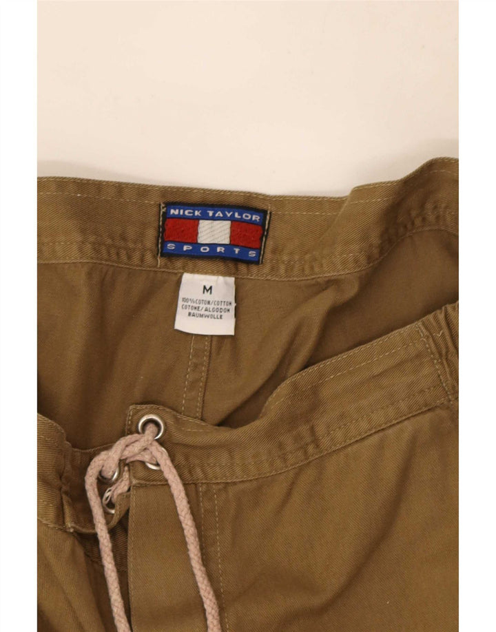 Nick Taylor - Pantalones cortos tipo cargo para hombre, tamaño mediano, W32, algodón marrón