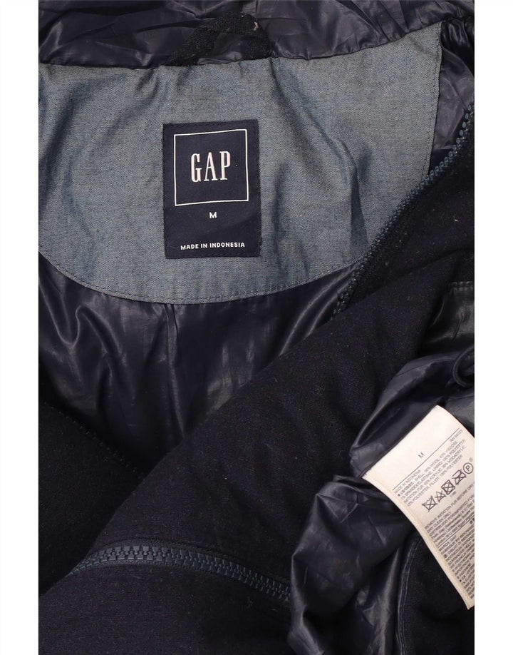 Chaqueta acolchada con capucha para mujer Gap UK 44 Lana azul marino mediana