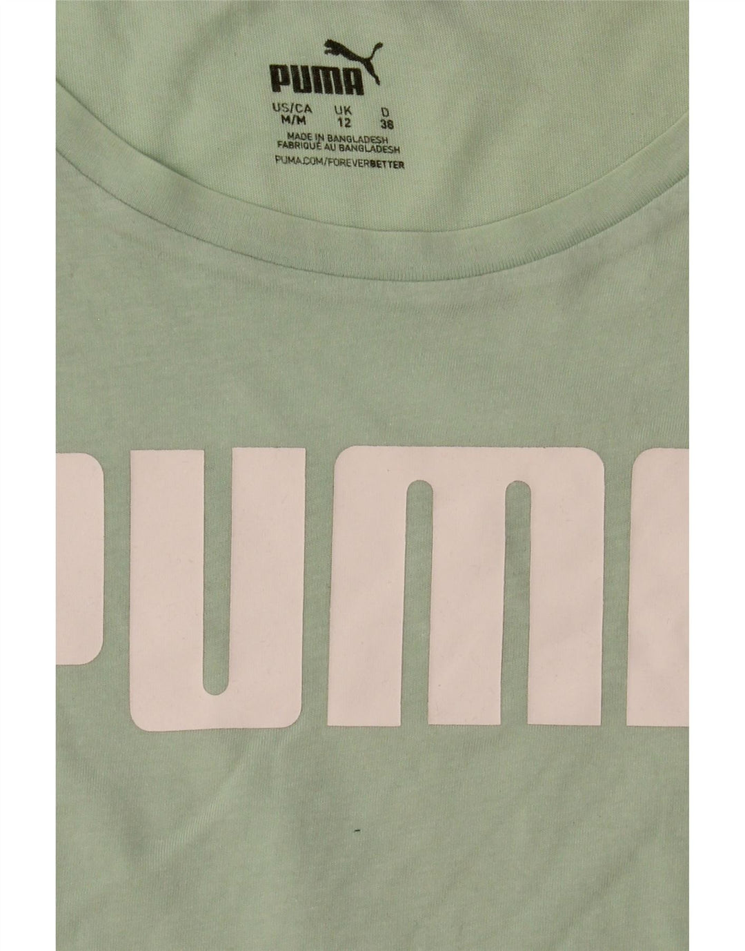 Puma - Camiseta gráfica para mujer, talla 40, color verde medio
