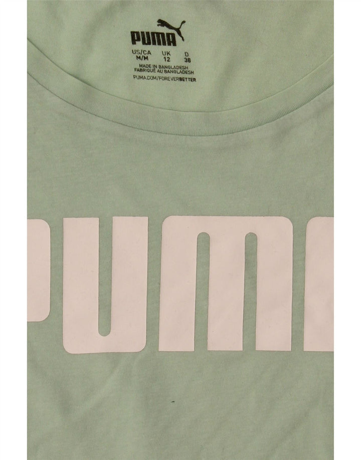Puma - Camiseta gráfica para mujer, talla 40, color verde medio