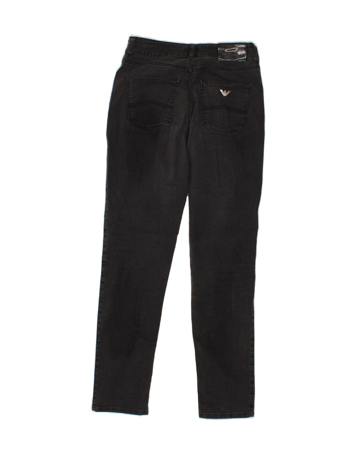 ARMANI Womens Slim Jeans W28 L28 Black Cotton Vintage Armani and Second-Hand Armani from Messina Hembry 