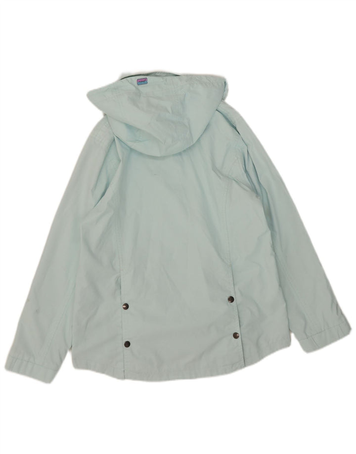Joules Chaqueta impermeable con capucha para mujer UK 8 Small Turquesa Poliéster