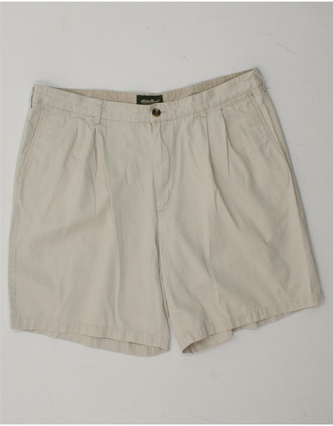 EDDIE BAUER Pantalones cortos chinos con clavijas para hombre W40 XL Algodón blanco