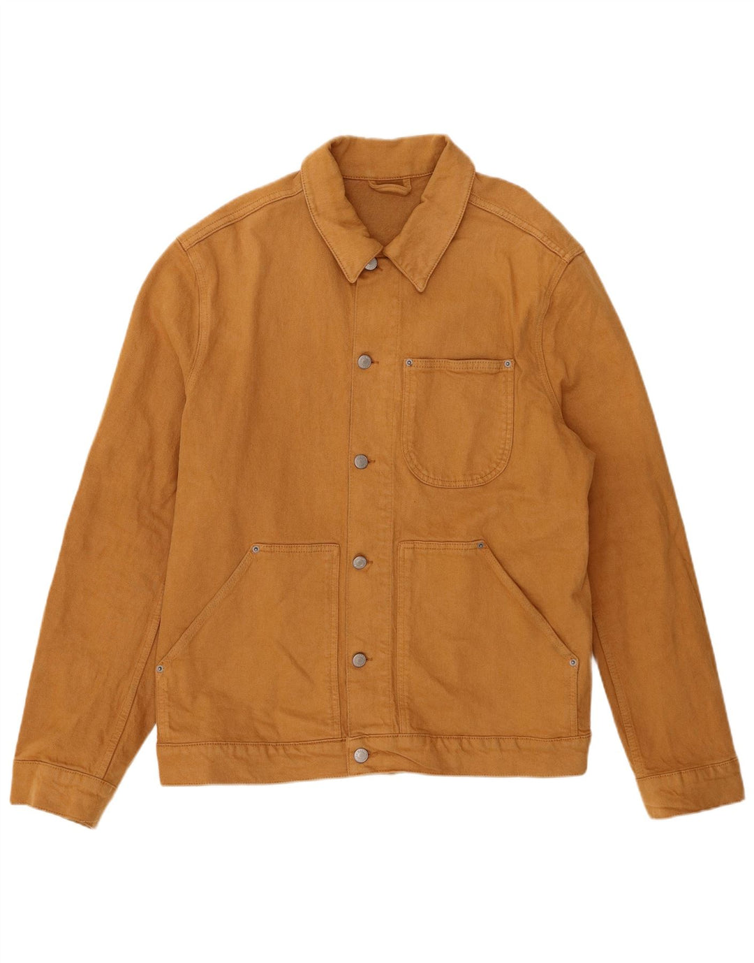 Zara Chaqueta Vaquera Hombre ES 42 XL Marrón Lyocell