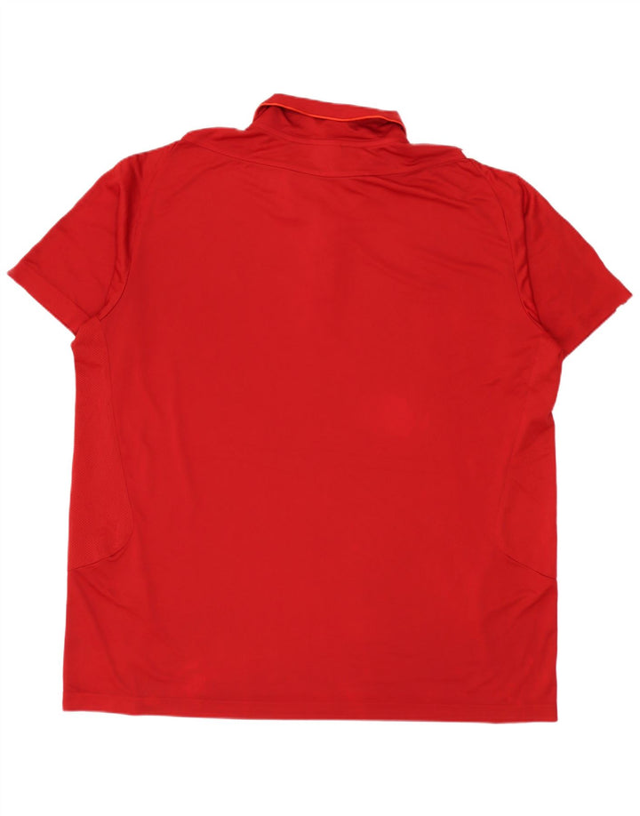 Adidas Polo Climacool para hombre IT 50/52 2XL Rojo Colorblock Poliéster