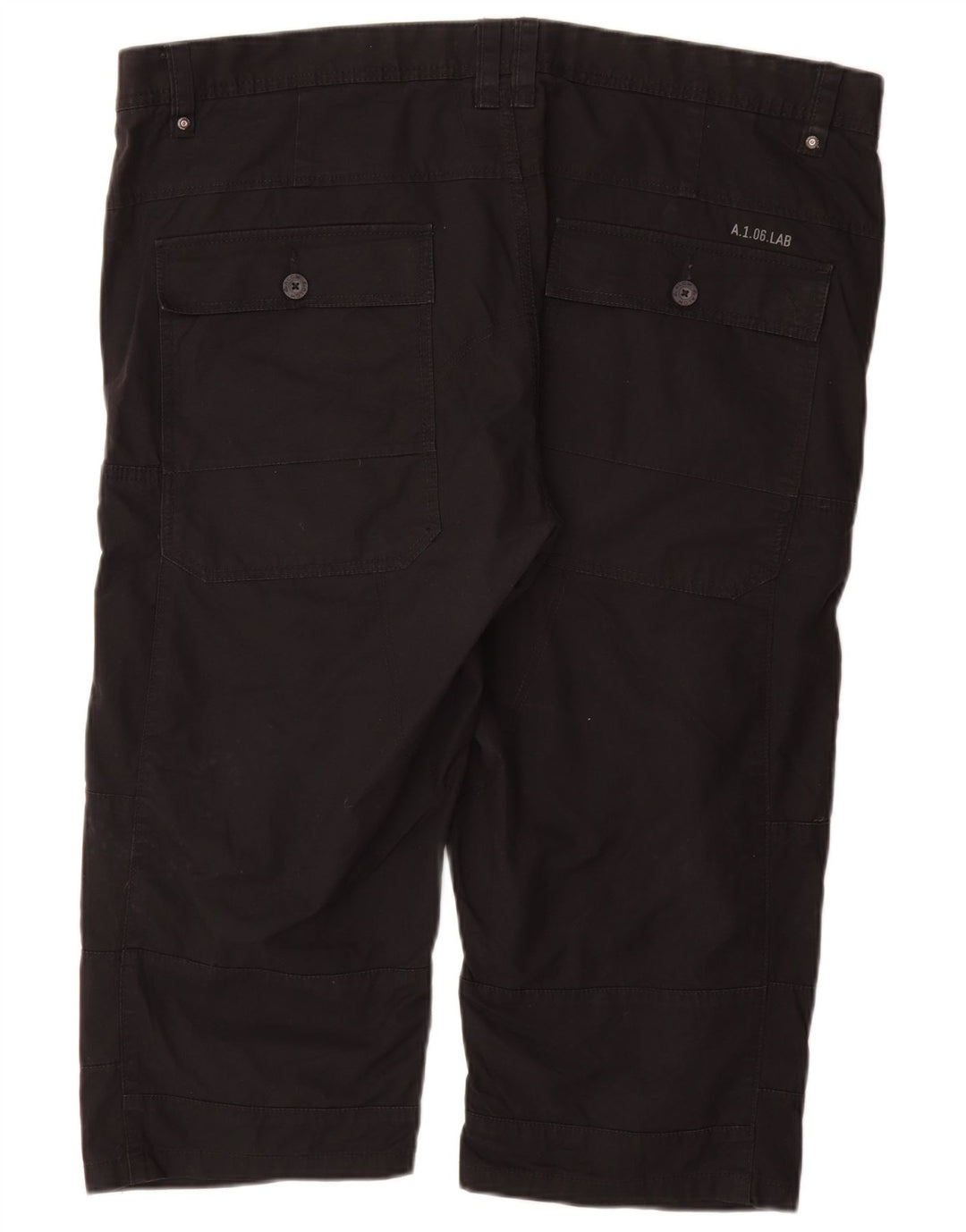 ANGELO LITRICO Bermudas tipo cargo para hombre EU 58 4XL W42 Algodón negro