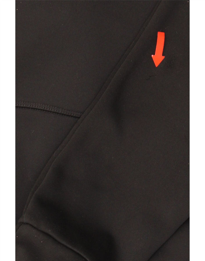 Adidas - Sudadera con capucha y cremallera para hombre, talla pequeña, poliéster negro