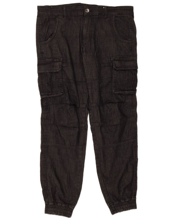 Gas Mujer Joggers Cargo Pantalones XL W36 L31 Algodón Gris