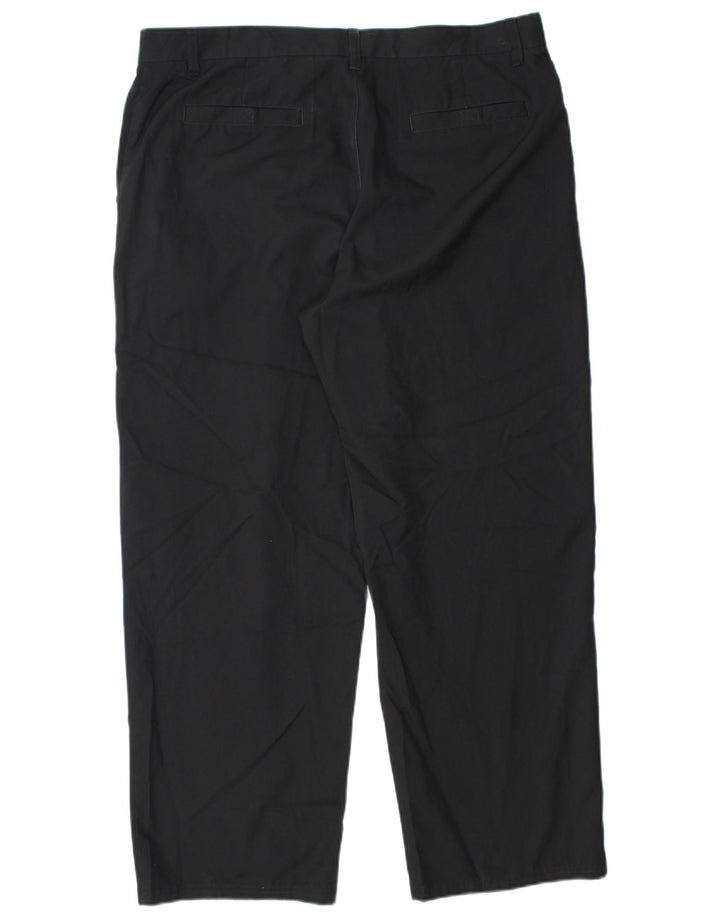 IZOD Pantalón cargo recto para hombre W38 L30 Poliéster negro