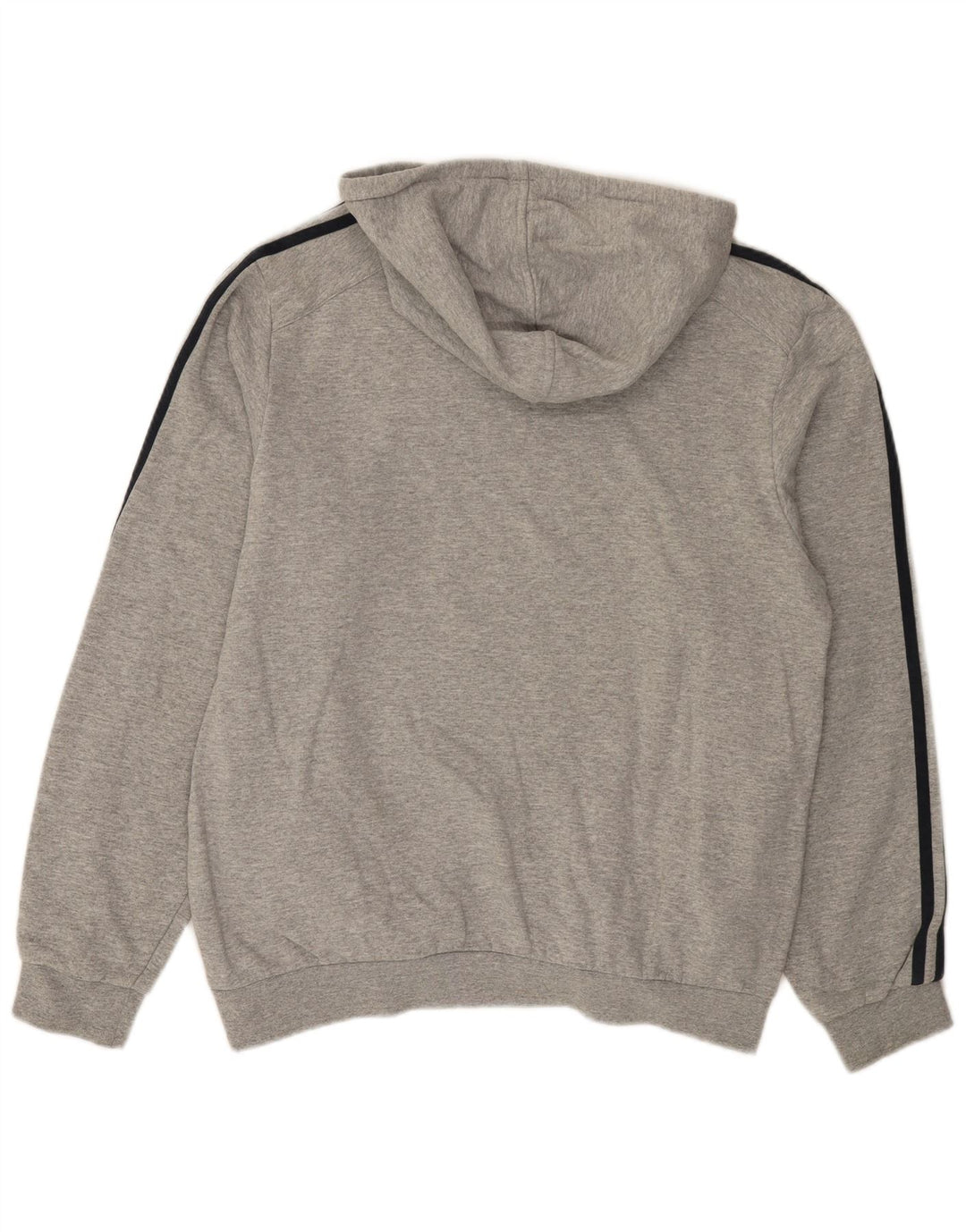 Adidas Hombre Sudadera Con Capucha Jumper Gris Medio Algodón Moteado