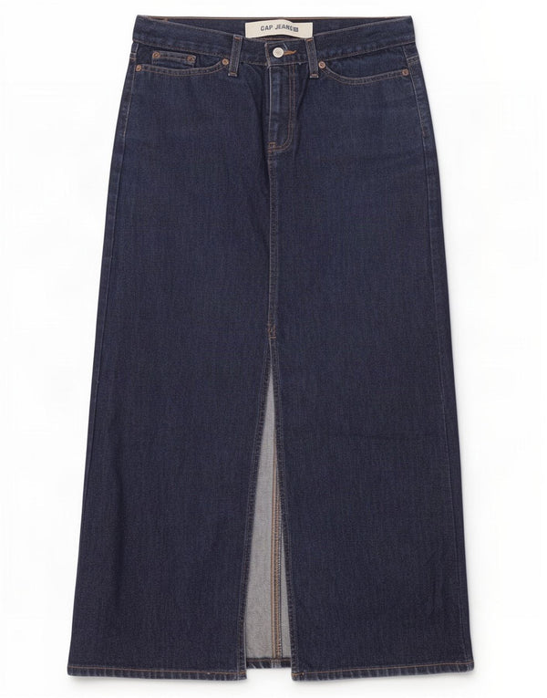 Gap Falda larga vaquera para mujer UK 10 Small W32 Algodón azul