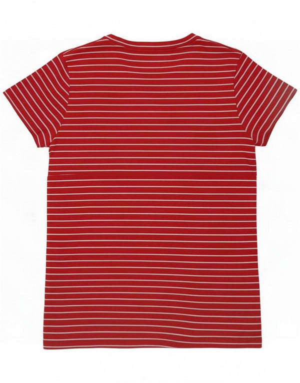 Tommy Hilfiger Camiseta para mujer Top UK 10 Small Red Stripe Cotton