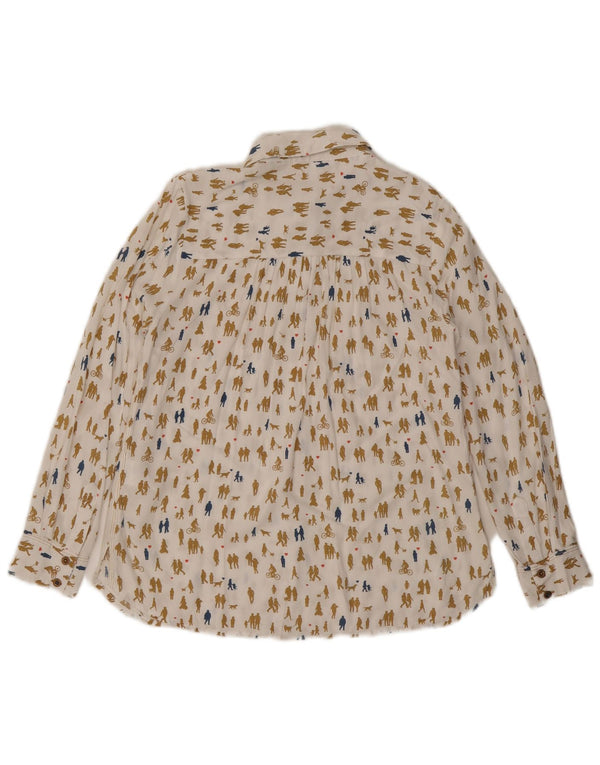 Blusa camisera con estampado abstracto para mujer de White Stuff UK 8 Small Off White