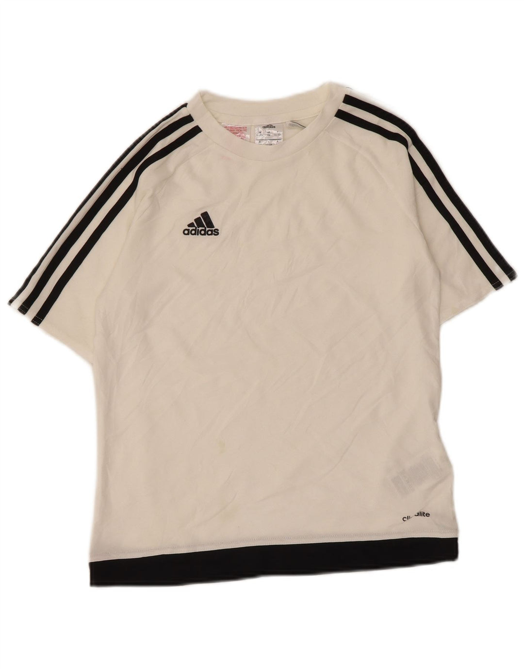 Adidas Camiseta Climalite para niños 11-12 años Blanco Colorblock Poliéster