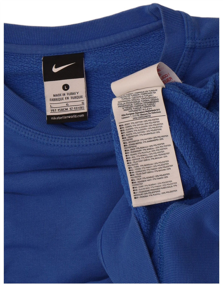 Nike Sudadera para niños Jumper 12-13 años Grande Azul Algodón