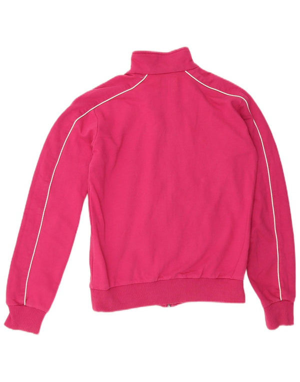 Kappa Mujer Chándal Top Chaqueta UK 40 Grande Rosa Algodón Deportes