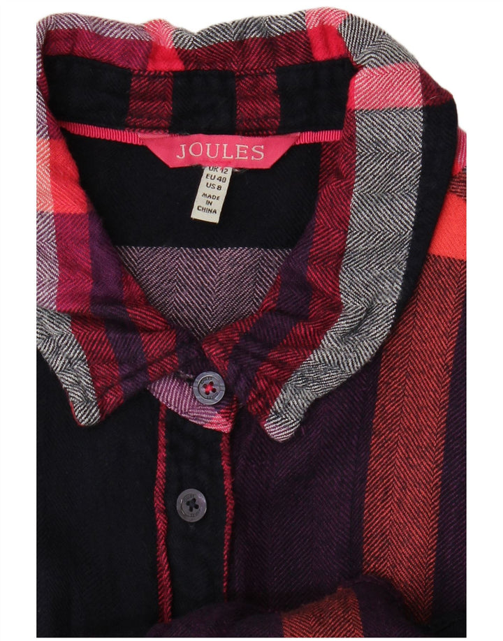 Camisa de franela para mujer Joules UK 40 Medium Black Check