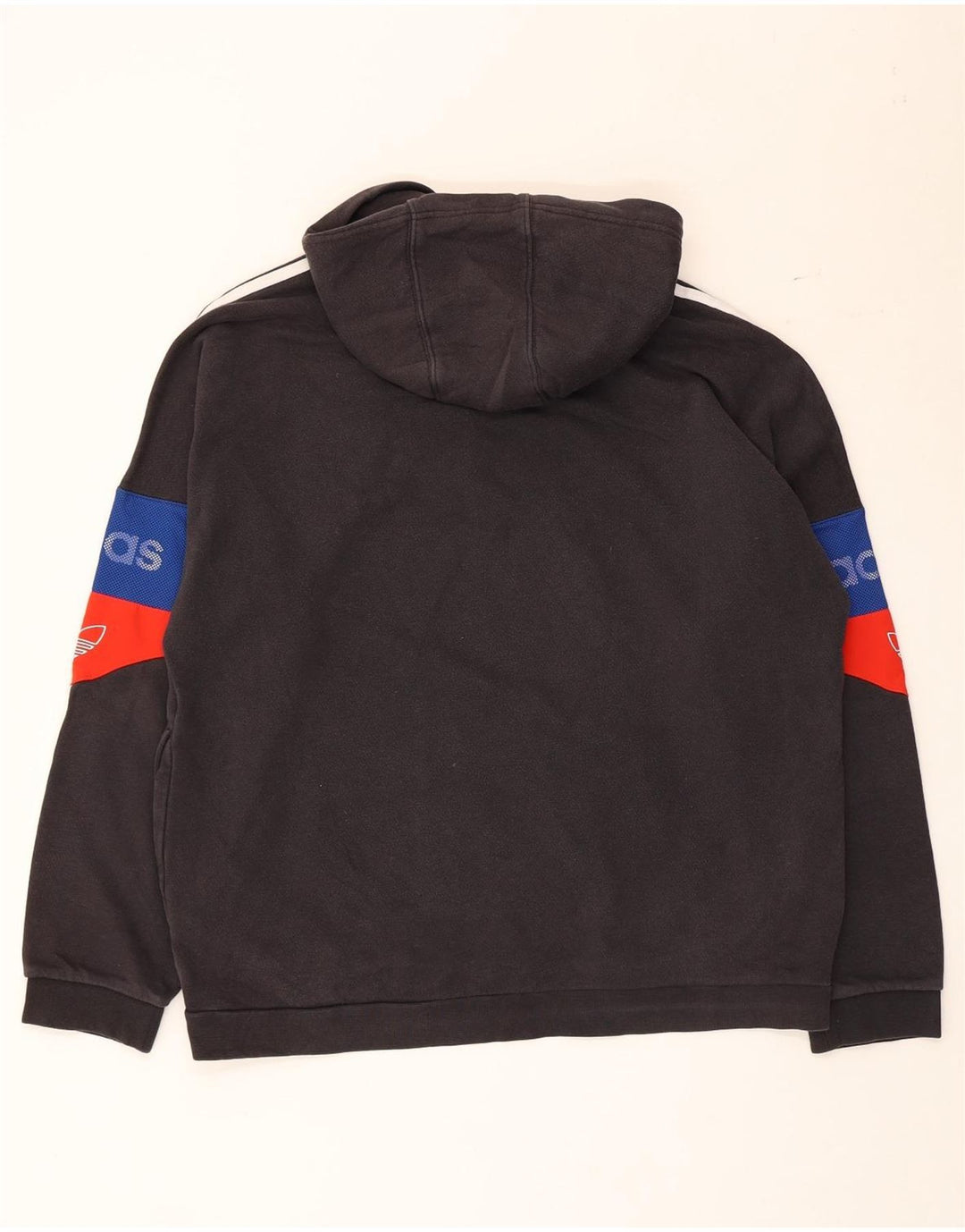 Adidas Hombre Sudadera Con Capucha Gráfica Jersey De Algodón Negro Mediano