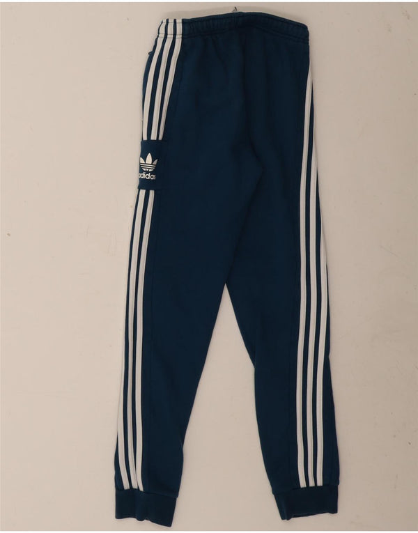 Adidas Womens Tracksuit Trousers Joggers UK 4 XS  Blue Cotton