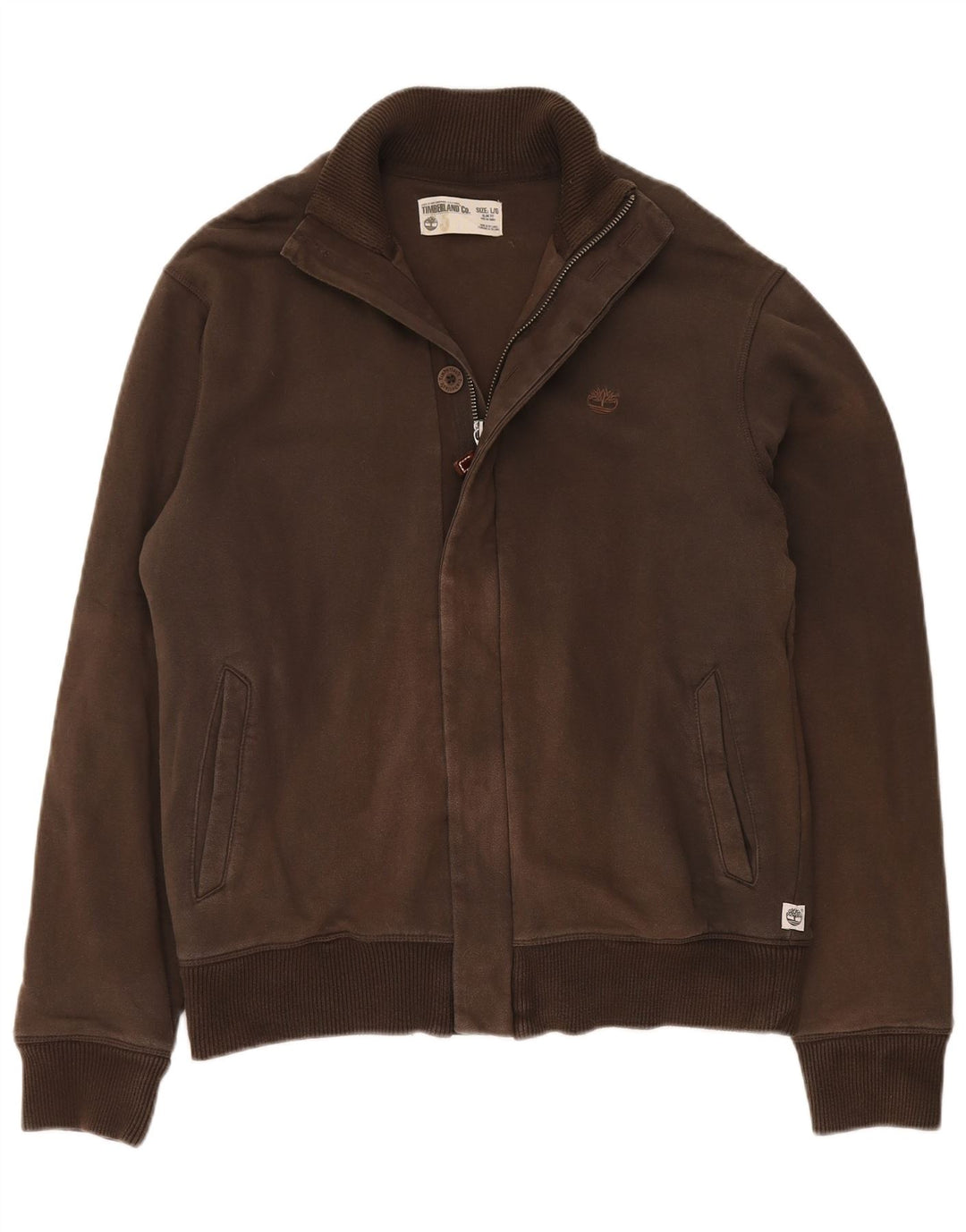 TIMBERLAND Chaqueta bomber ajustada para hombre Reino Unido 40 Grande Algodón marrón