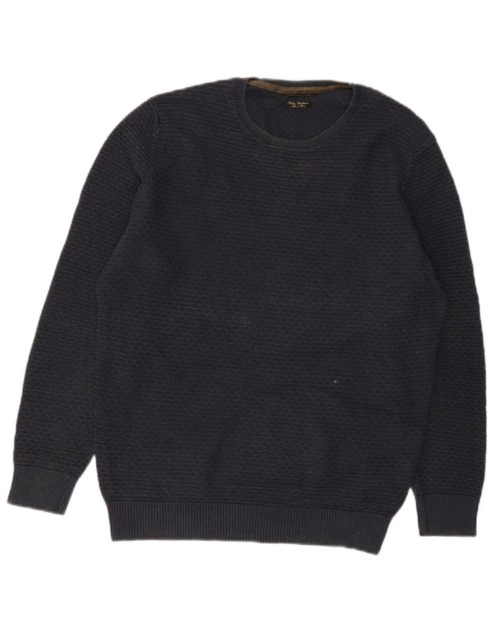Massimo Dutti Jersey Cuello Redondo Hombre Small Azul Marino Algodón