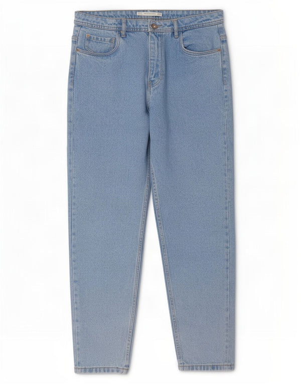 Zara Mujer Trafaluc Vaqueros Cónicos De Tiro Alto EU 40 Medium W30 L27 Azul