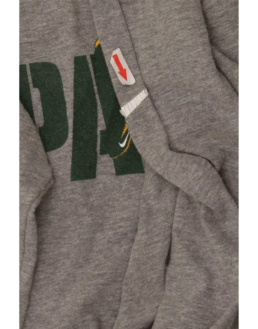 Nike Mens Packers Graphic Top manga larga pequeño algodón gris