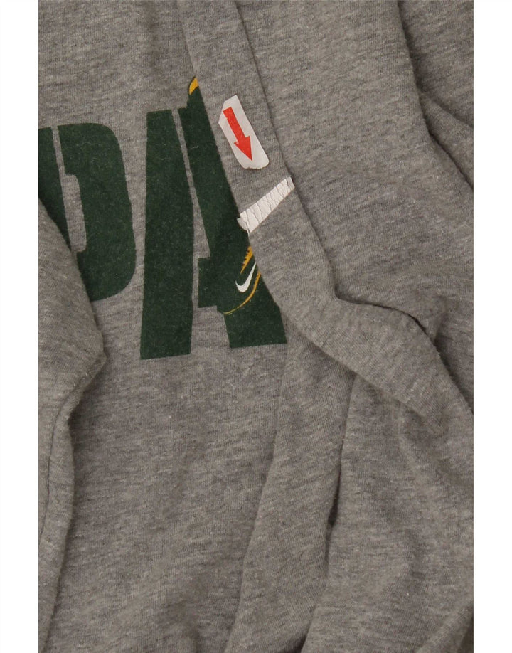 Nike Mens Packers Graphic Top manga larga pequeño algodón gris