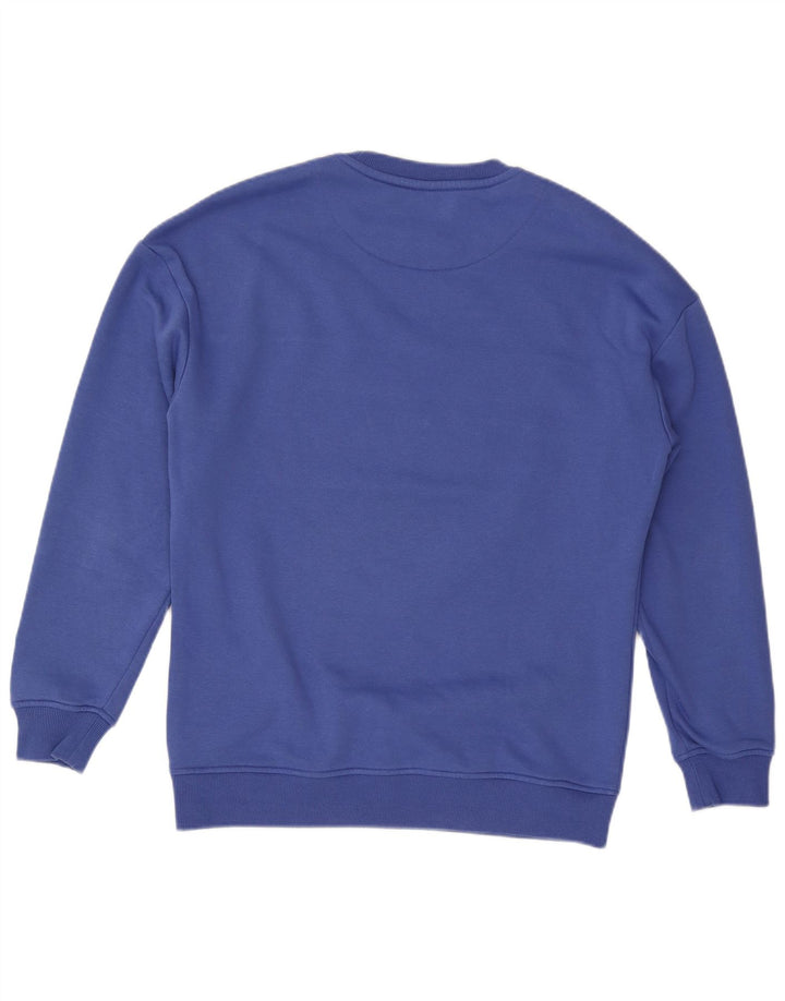 Starter Sudadera Con Estampado De Hombre De Algodón Color Block Azul Medio