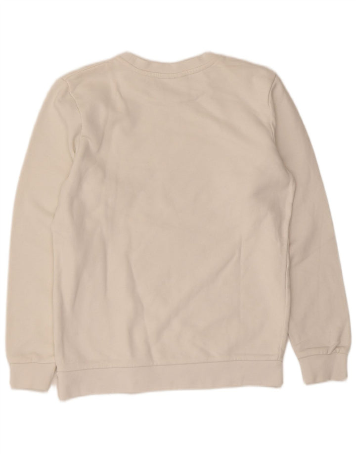 Gaelle - Sudadera gráfica para mujer, talla 40, tamaño mediano, algodón blanco
