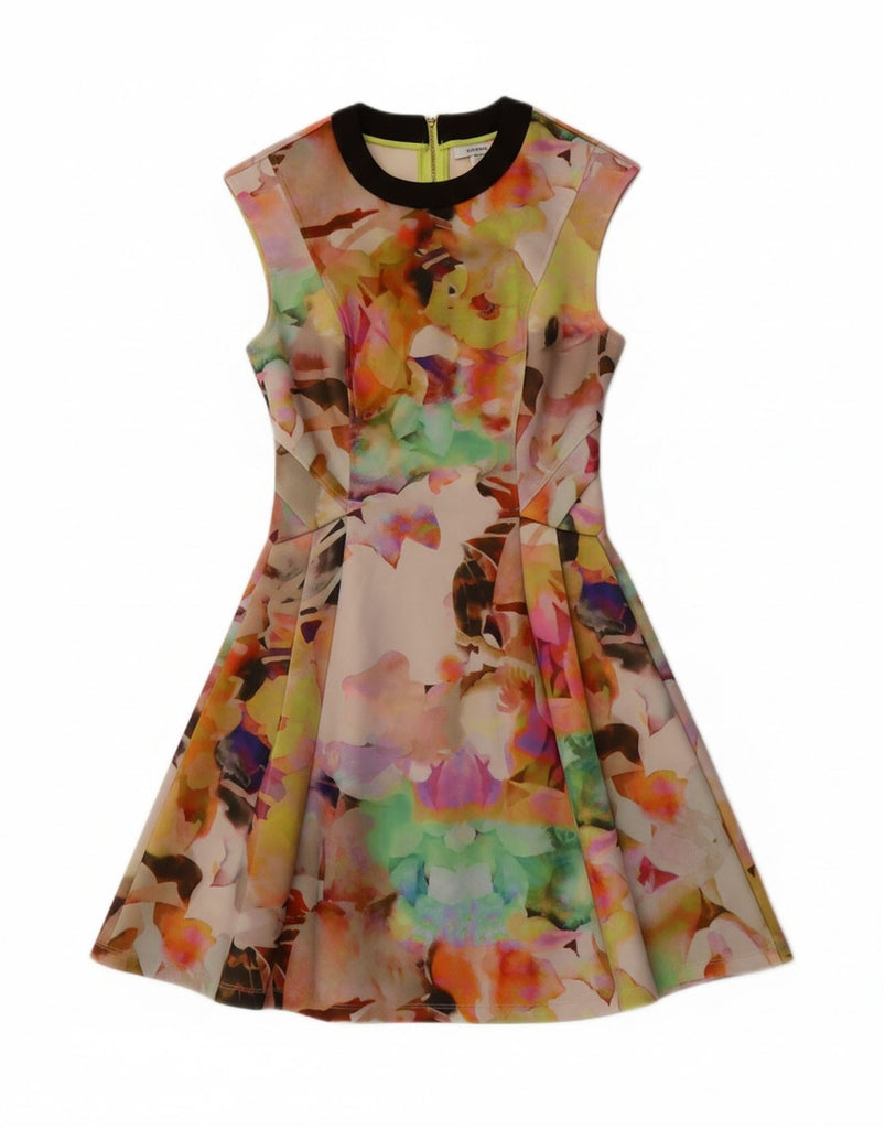 TED BAKER Womens Sleeveless A-Line Dress Size 1 XS Multicoloured Floral Vintage Ted Baker and Second-Hand Ted Baker from Messina Hembry 