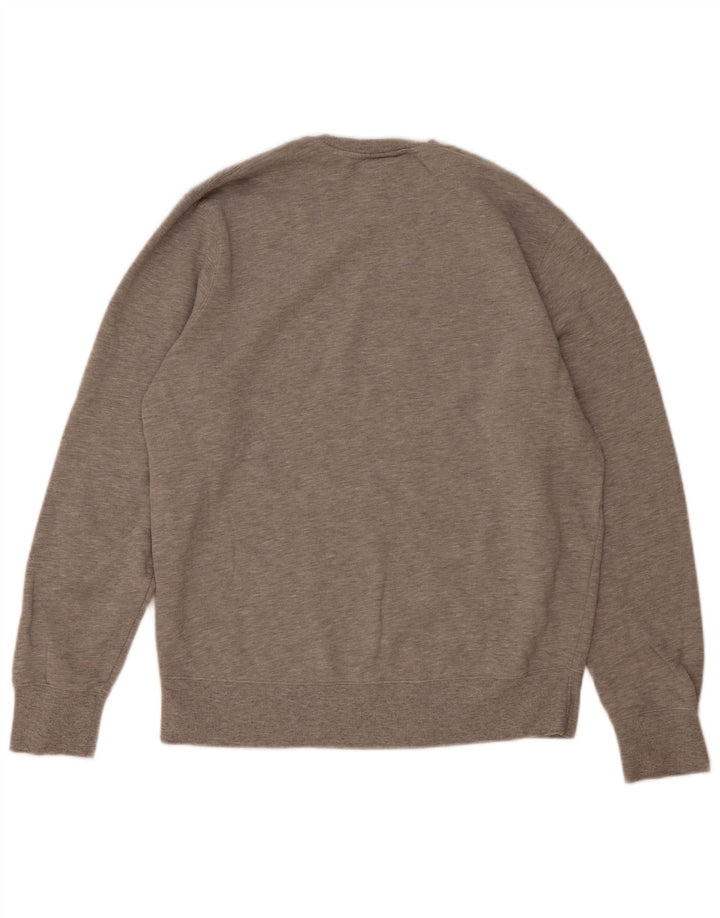 New Balance Hombre Sudadera Jumper Grande Gris Moteado Algodón