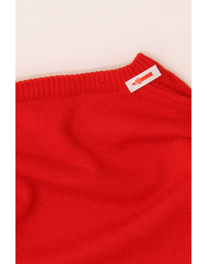 Gran Sasso Jersey De Cuello Redondo Para Hombre De Lana Virgen Roja Mediana