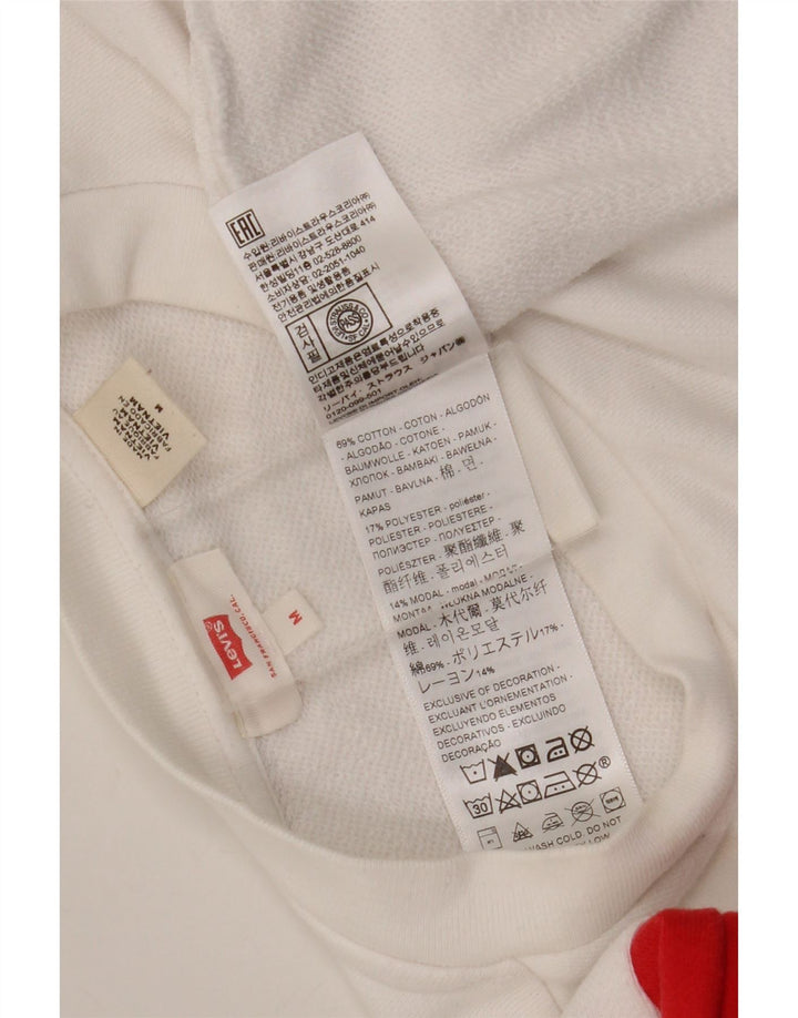 Levi's - Sudadera corta para mujer, talla 40, color blanco mediano